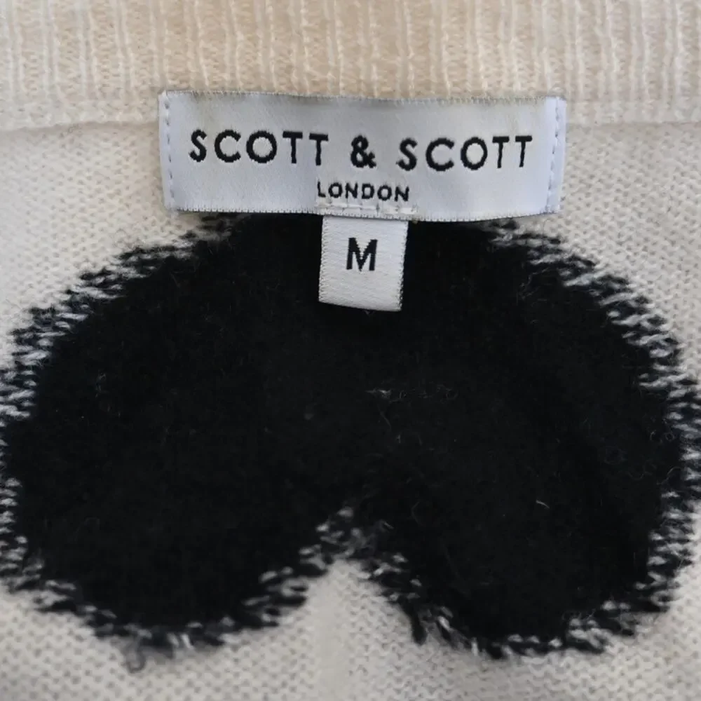Scott & Scott London Womens M Rhinestone Embellished Cashmere Sweater